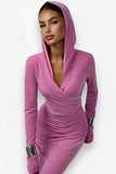 Slim hooded dress