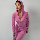 Slim hooded dress