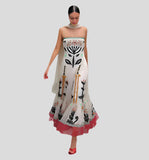 Ethnic style embroidery pleated dress