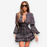 Long Sleeve Short Lace Dress