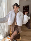 Fox Fur Thick Short Furry Coat