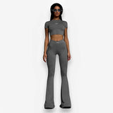 High Waist Flared Two-Piece Sport suit