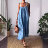 Casual Cotton and Linen Maxi dress