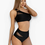 Split Mesh Splicing Bikini