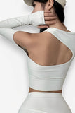 Asymmetrical back sport top