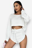 Two Piece Ribbed Knit Loungewear Set