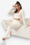 Threaded seamless yoga suit