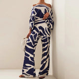 Loose Bat Sleeve Wide Leg Pants Casual Suit