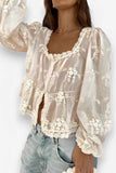 Loose Embroidered Long-Sleeved Shirt