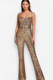 Chain Belt Sequin jumpsuit