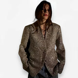 Temperament Shiny Silver Suit Jacket