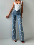 Denim Diamond Straight Jeans