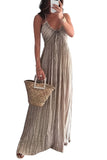 Summeer Backless U Neck Strap Long Dress