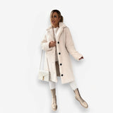 Long-sleeved Plush Long Coat