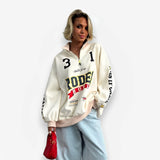 Loose Mid-length Pullover Sweatshirt