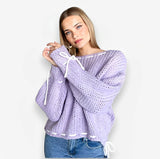 Long-sleeved Loose Knit Sweater