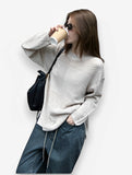 Long-sleeved Hollow Knitted Sweater