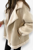 Outwear Warm Fur Lambskin Biker Jacket