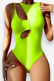 hollow one-shoulder swimsuit