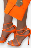 Catwalk high-heeled orange sandals