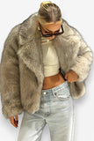 Short faux fox fur coat