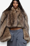 Retro imitation mink fur short coat