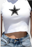 Five-pointed Star Crop Top T-shirt